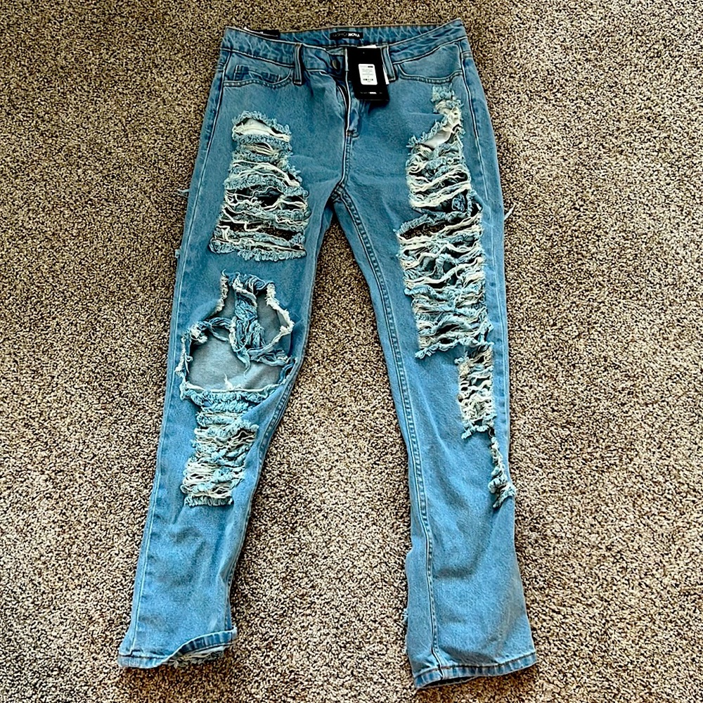 Fashion Nova Boyfriend Ripped Jeans